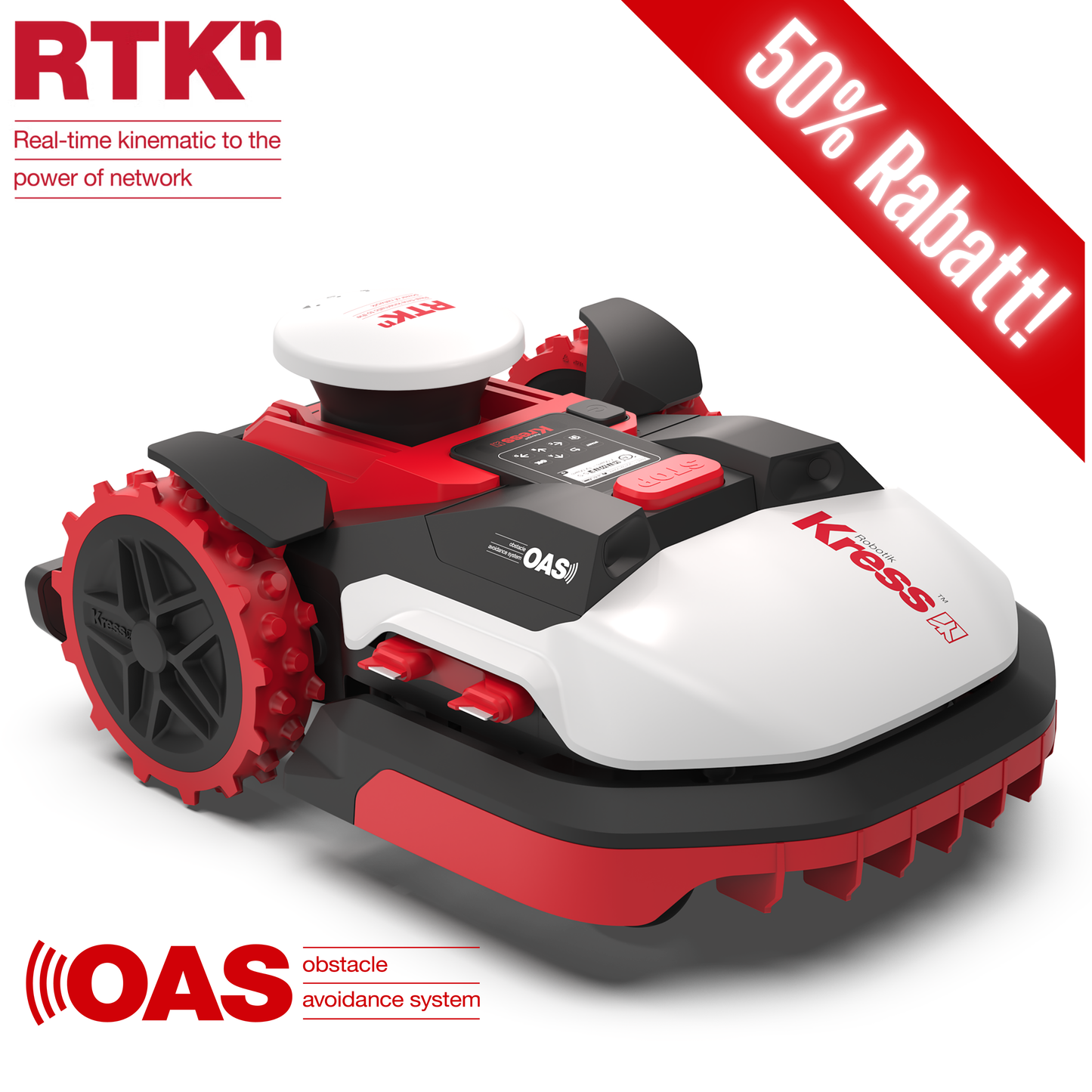 Kress KR174E RTKⁿ 5000 m² robotgräsklippare med OAS