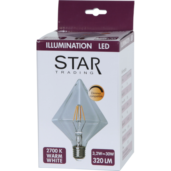 LED-Lampa E27 Clear
