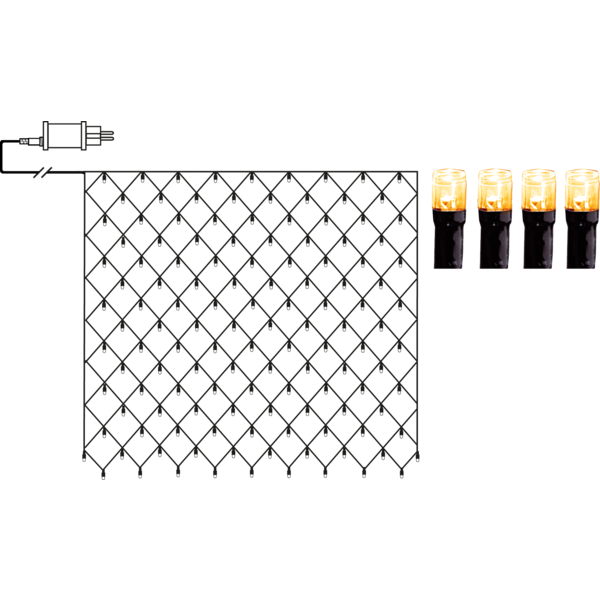 Golden Warm White Ljusnät 2m