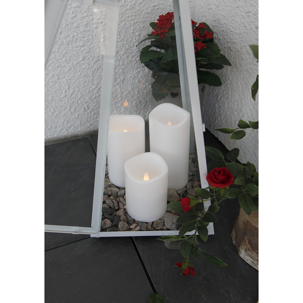 LED Blockljus 3-pack Paul  Vit