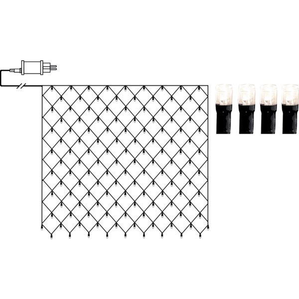 Ljusnät Crispy Ice White