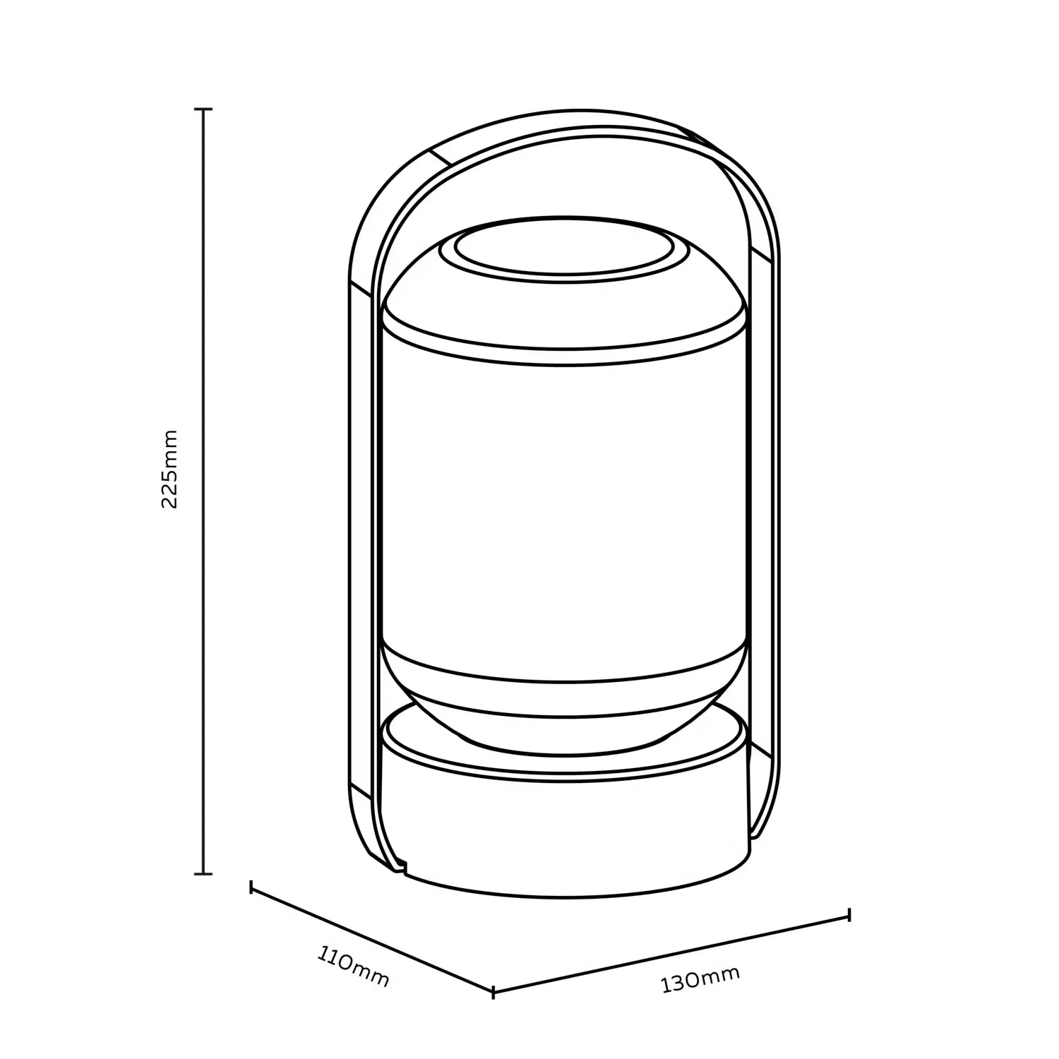 CALEX Bordslykta Como Svart